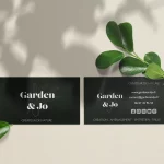 mockup carte de visite garden and jo client LC COM Agency