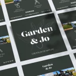 mockup flyer garden and jo client LC COM Agency