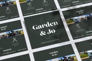 mockup flyer garden and jo client LC COM Agency